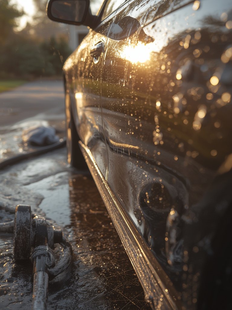 foam cannon in action