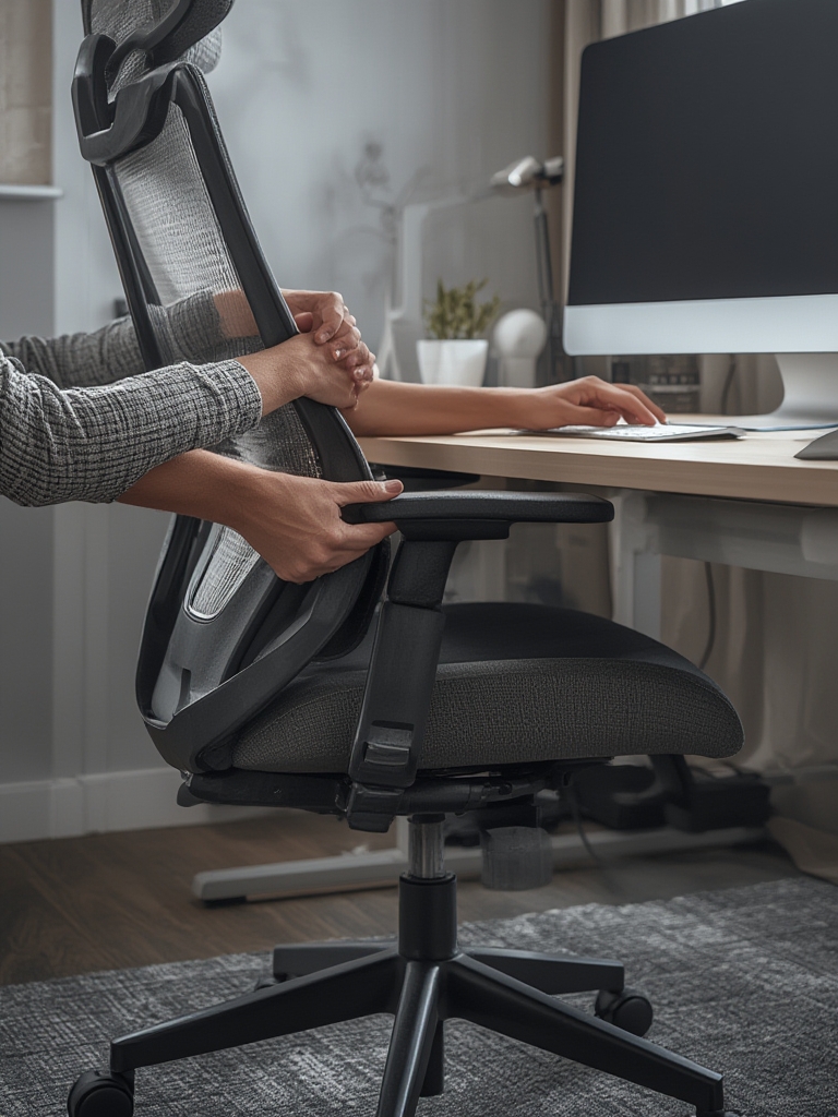 home office ergonomic desk setup - Illustration 2