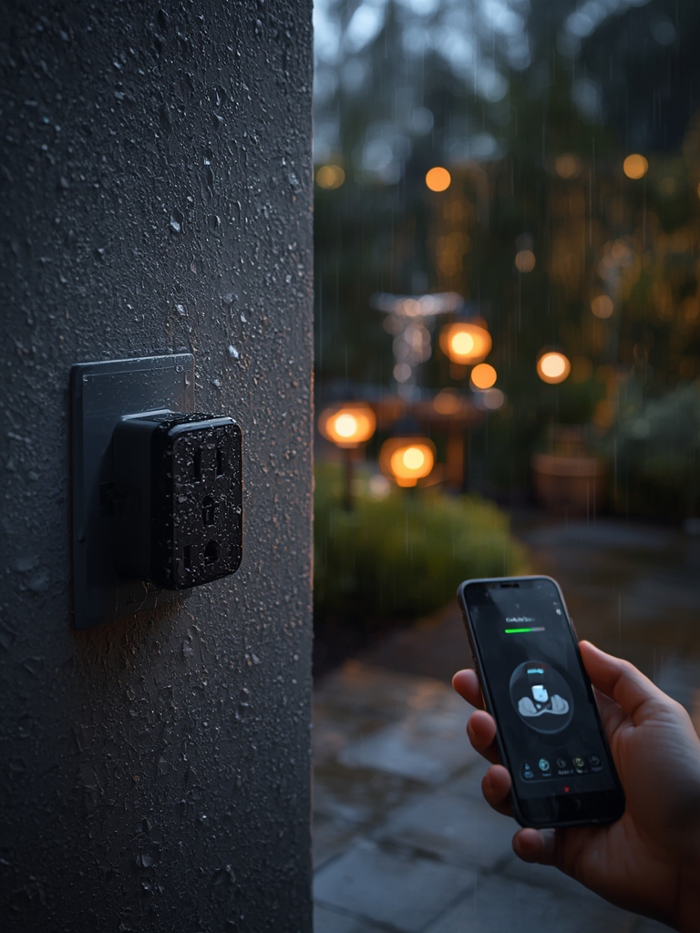 outdoor smartplug in action